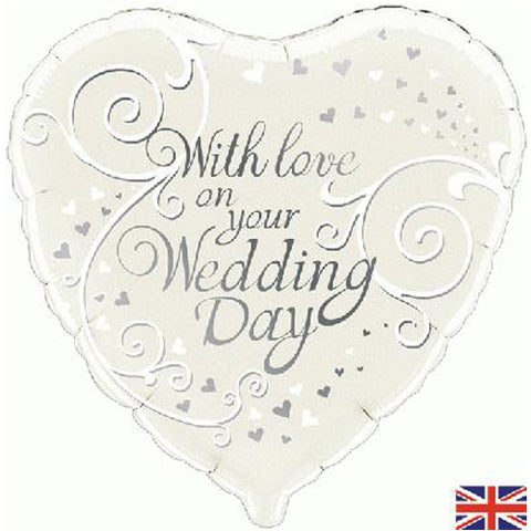 18 inch With Love On Your Wedding Day Foil Balloon