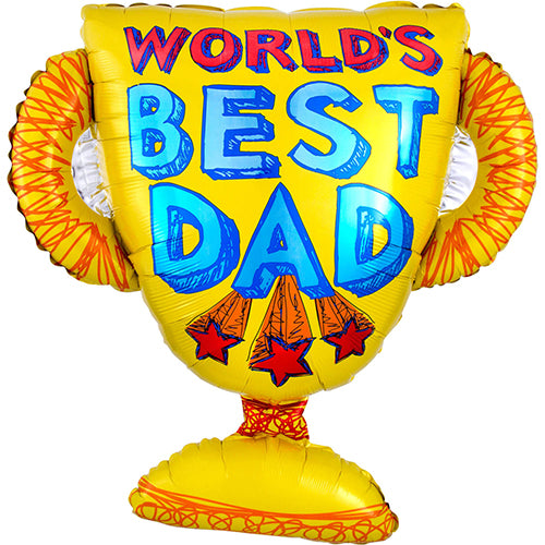 27 Inch Best Dad Trophy Foil Balloon