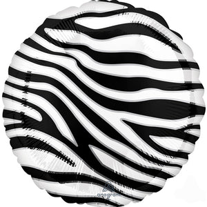 18 Inch Animalz Zebra Print Foil Balloon