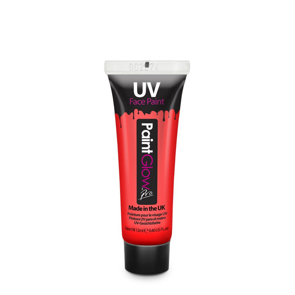 Paintglow PRO Neon Red UV Face & Body Paint