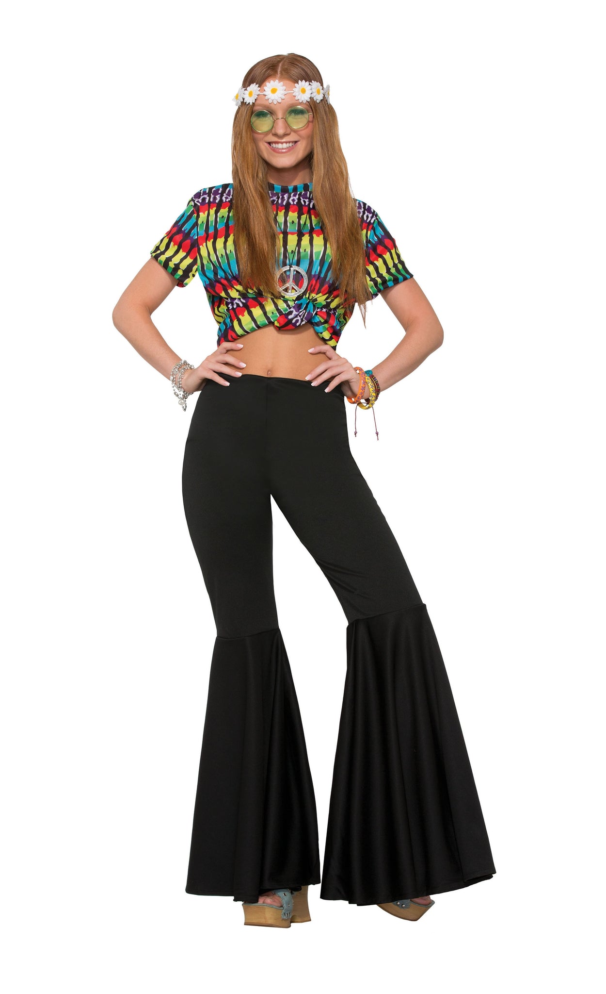 Women Boho Printed Flared Trousers Hippie High Waist Printed Wide Leg Long  Flared Bell Bottom Pants - Walmart.com