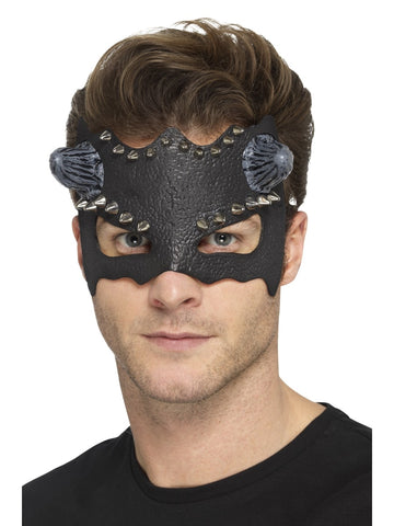 Black Devil Studded Eye Mask