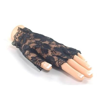 Budget Black Lace Gloves