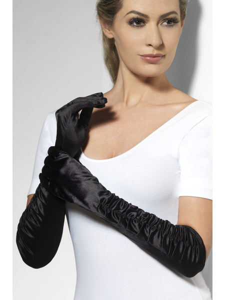 Long Black Temptress Gloves