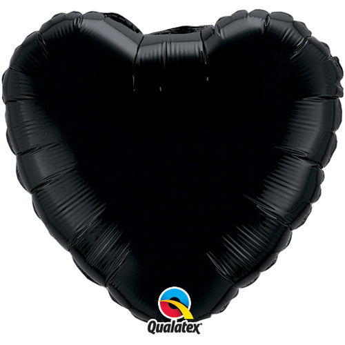 18 Inch Black Heart Foil Balloon