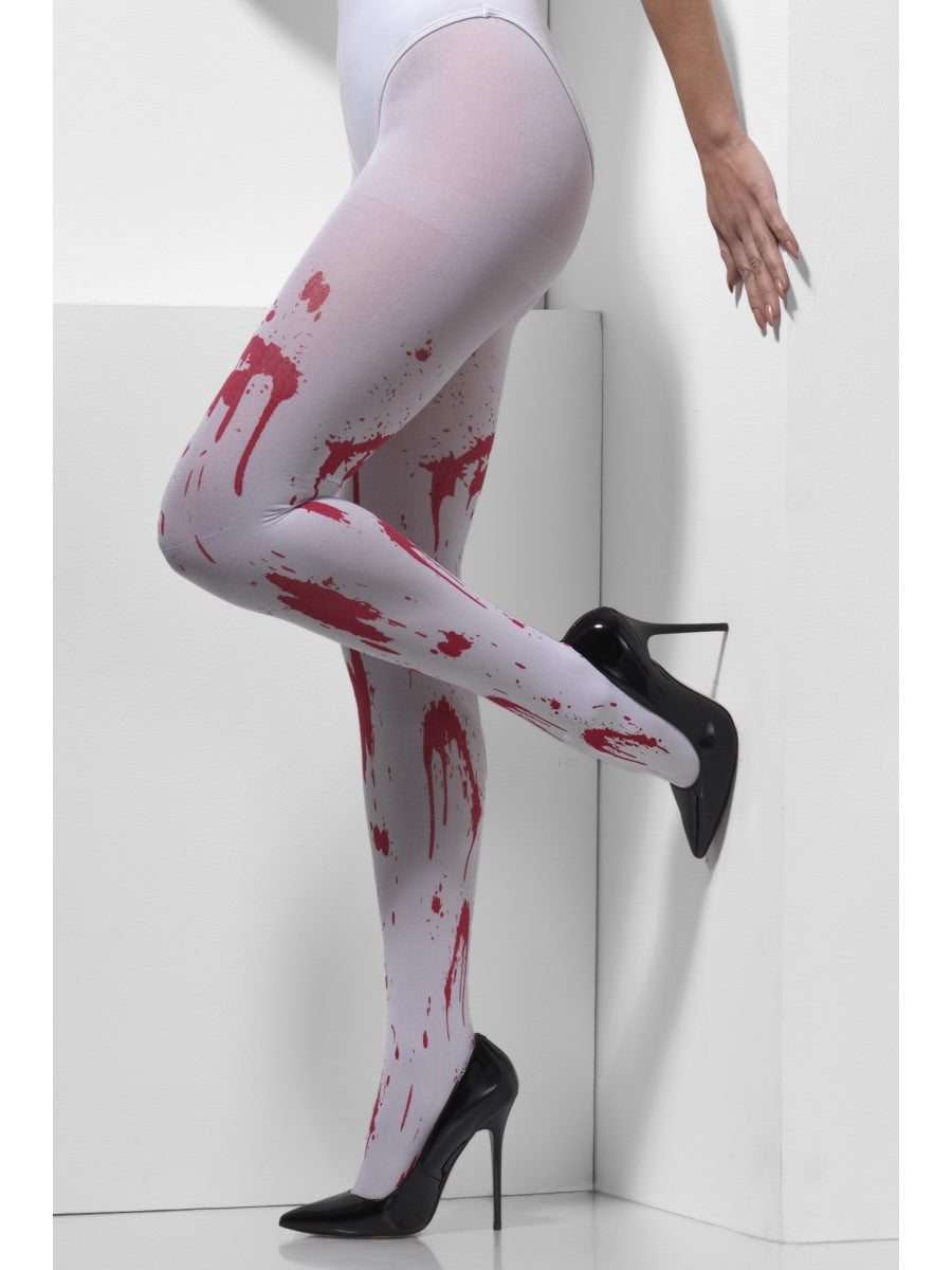 Blood Splattered White Tights