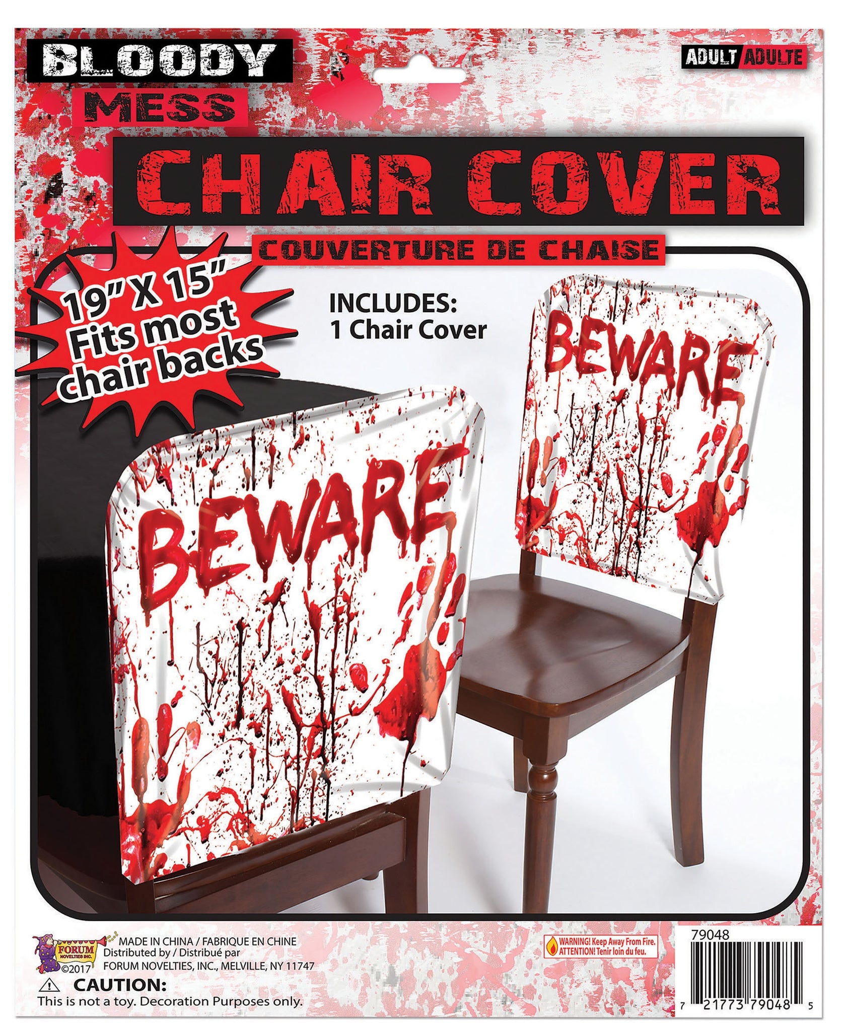 Bloody 'Beware' Chair Cover