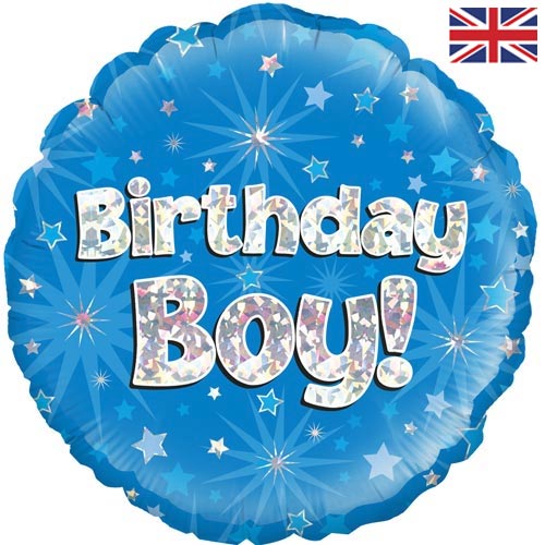 18 Inch Blue Birthday Boy Foil Balloon