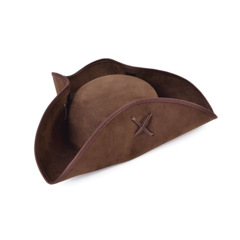 Brown Suede Pirate Hat