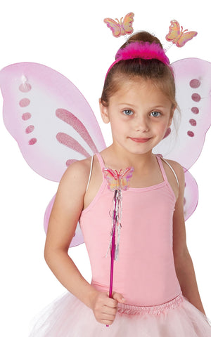 Pink Butterfly Accessory Set