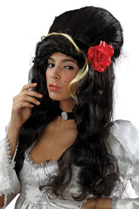 Beehive Wig with Rose