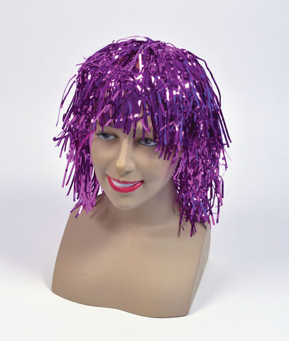 Cerise Tinsel Wig