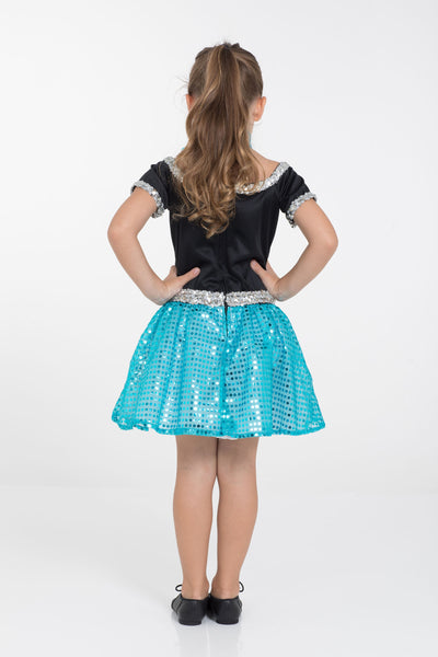 Turquoise Sequin Poodle Dress Costume