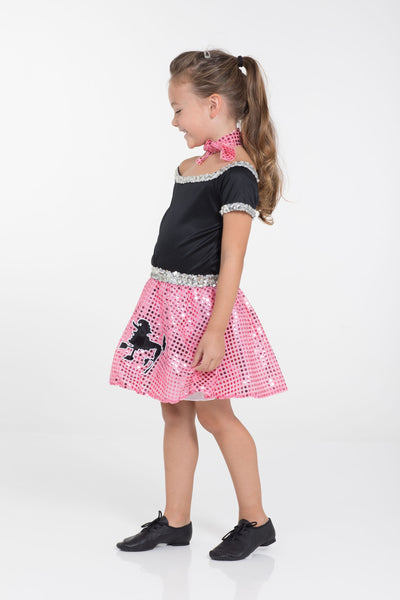 Pink Sequin Poodle Dress Costume