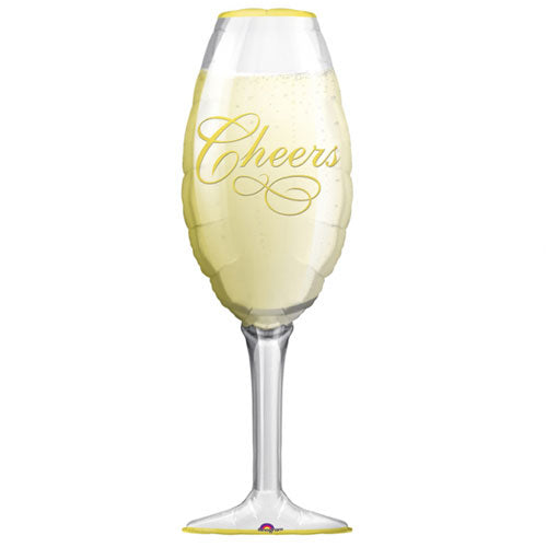 38 Inch Cheers Champagne Glass Foil Balloon