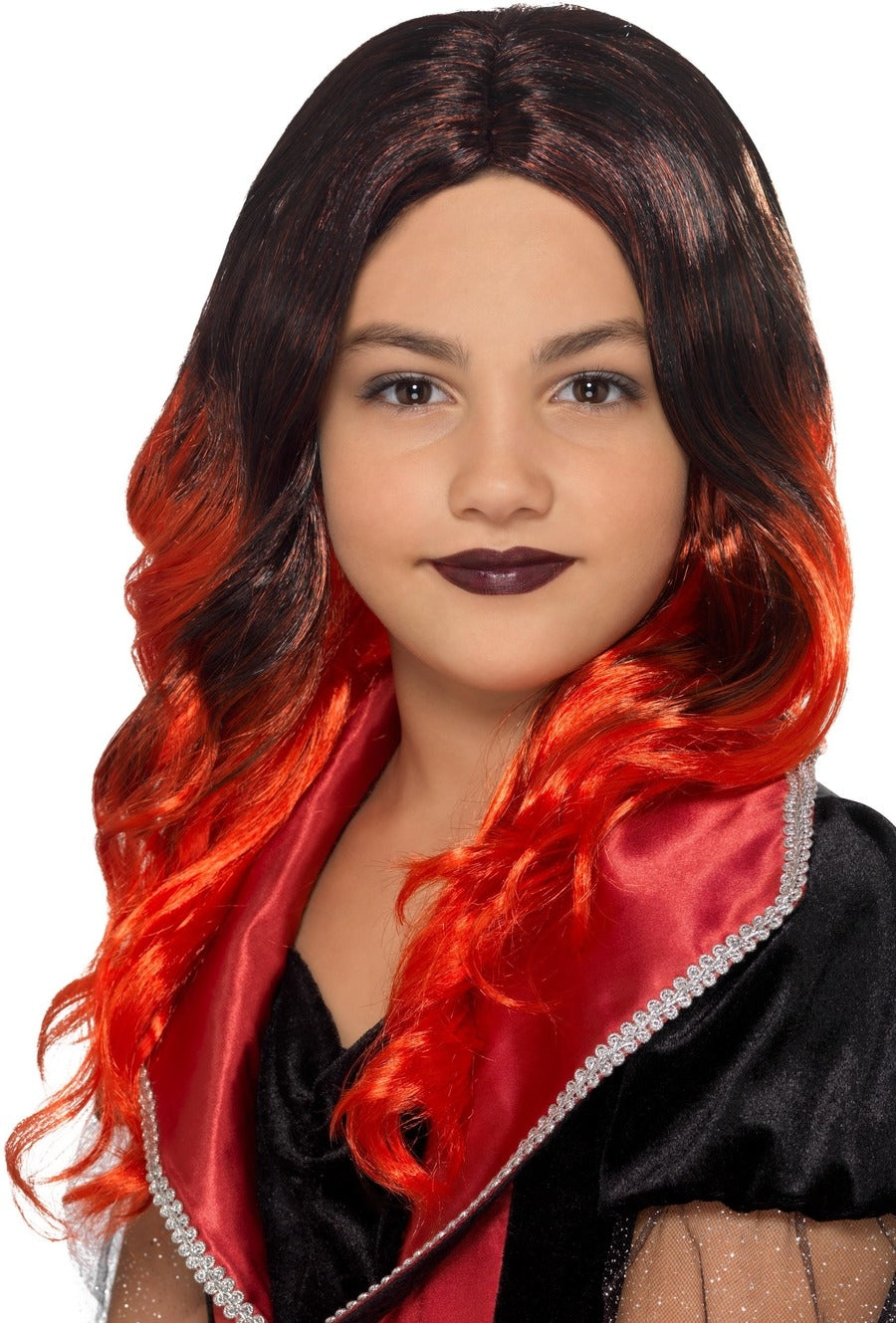 Child's Black & Red Witch Wig