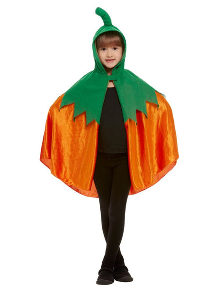 Child's Pumpkin Hooded Cape