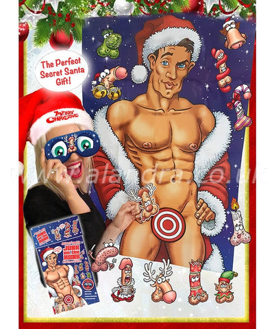 Christmas Pin the Junk on the Hunk Game