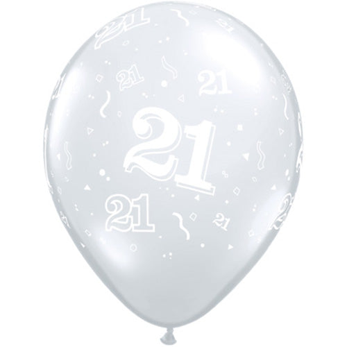 Clear 21-a-round Latex Balloons