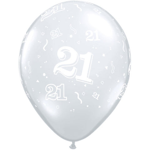 Clear 21-a-round Latex Balloons