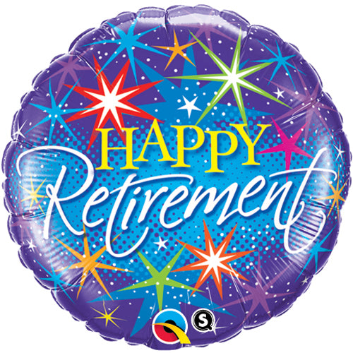18 inch Happy Retirement Colourful Foil Balloon