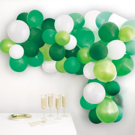 Green & White DIY Balloon Garland Arch Kit