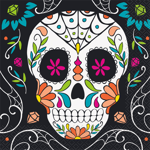 Day of the Dead Skull Paper Napkins