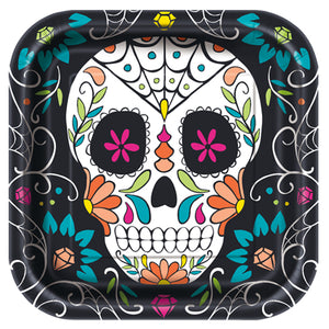 Day of the Dead Skull Paper Plates