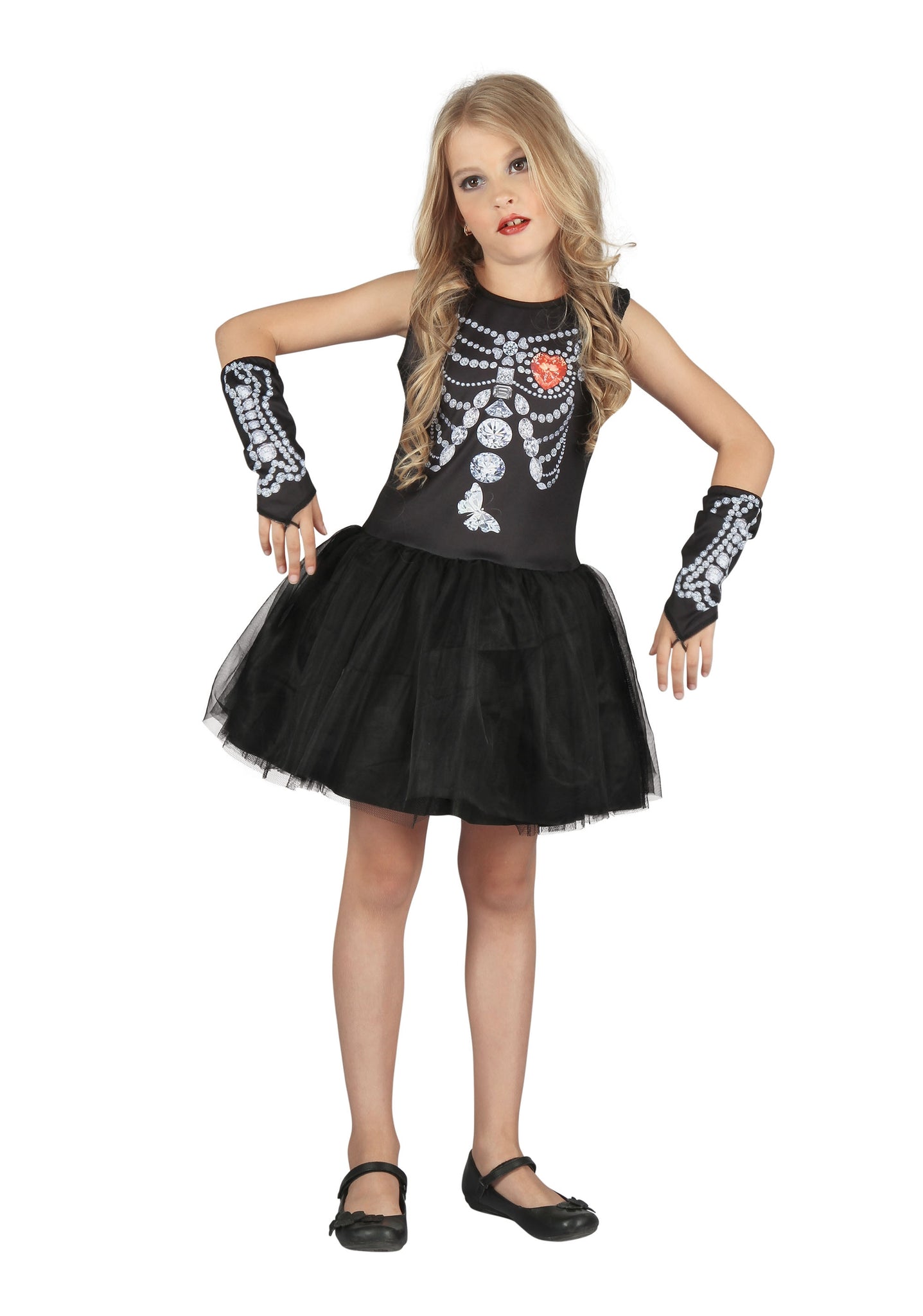 Diamond Skeleton Girl Costume