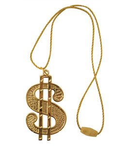 Dollar Sign Medallion with String Cord