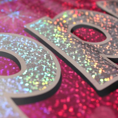 6th Birthday Pink Foil Banner