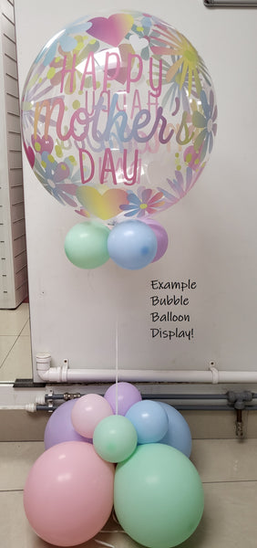 22 Inch Mother's Day Colourful Floral Bubble Balloon