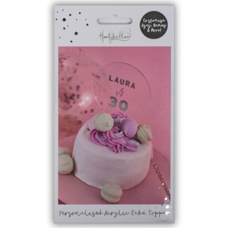 Silver Personalise Your Own Acrylic Cake Topper