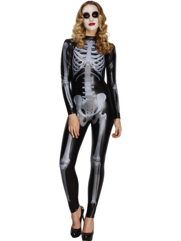 Fever Skeleton Catsuit Costume