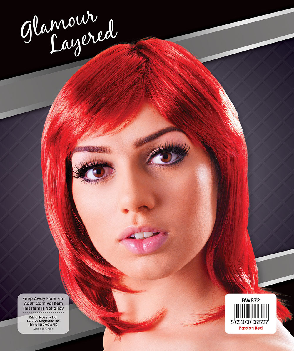 Red Glamour Layered Wig