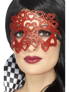 Red Glitter Heart Eyemask