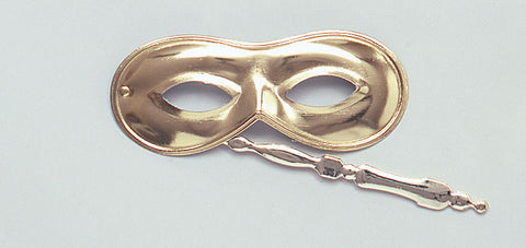 Gold Domino Eye Mask on Stick