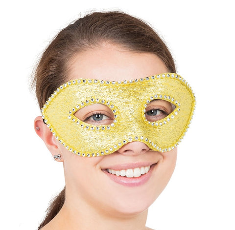 Gold Eye Mask with Diamonds