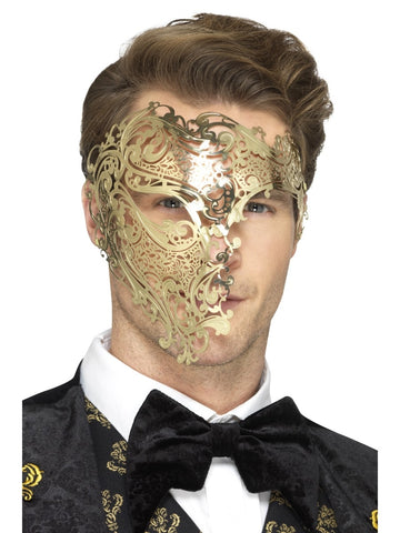 Gold Metal Filigree Phantom Eyemask