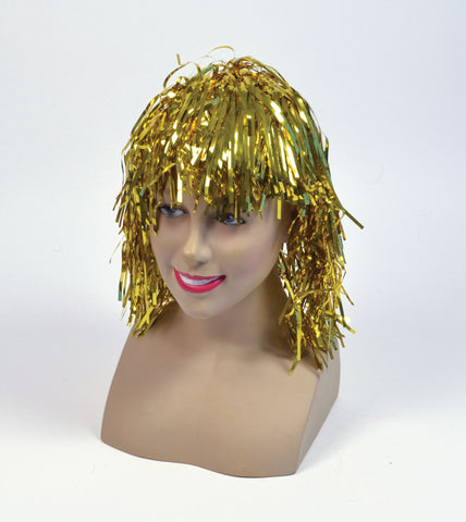 Gold Tinsel Wig