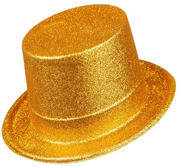 Gold Glitter Top Hat