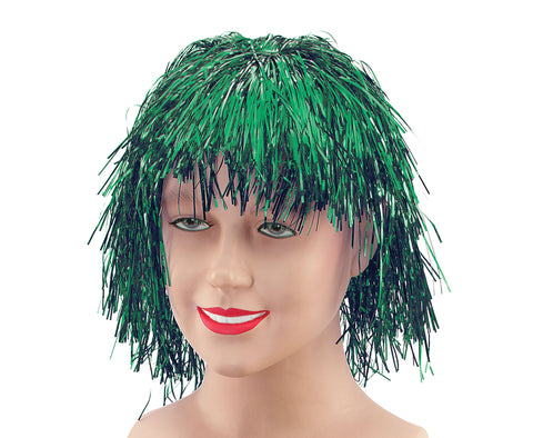 Green Tinsel Wig