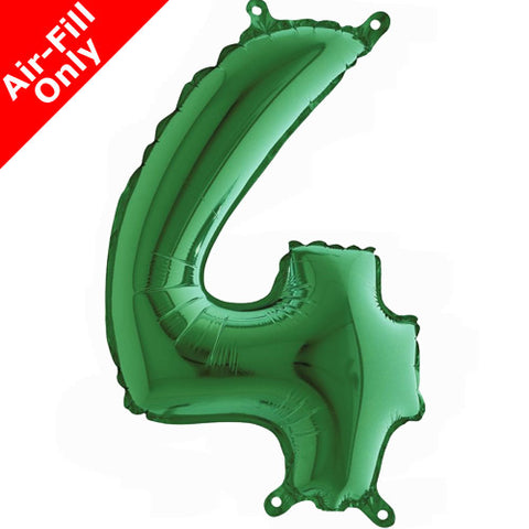 14 Inch Green Number 4 Foil Balloon