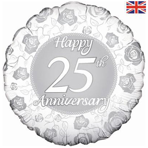 18 inch Happy 25th Anniversary Foil Balloon