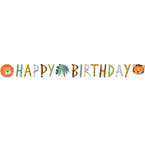 Get Wild Happy Birthday Letter Banner