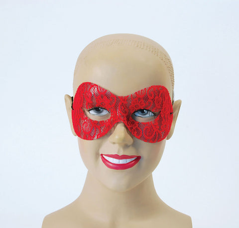 Red Lace Domino Eye Mask