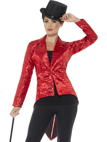 Ladies' Red Sequin Tailcoat