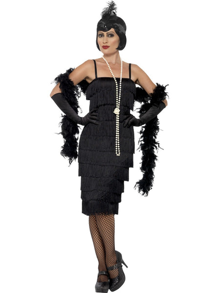 Long Black Flapper Costume