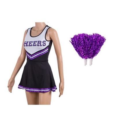 Black & Purple Cheerleader Costume