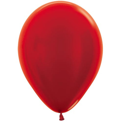 Metallic Red Latex Balloons